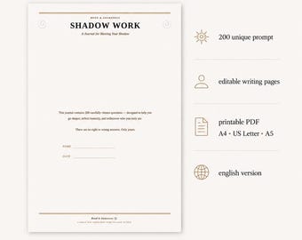 Shadow Work Journal printable product preview